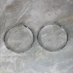Elegant Silver Hoop Earrings